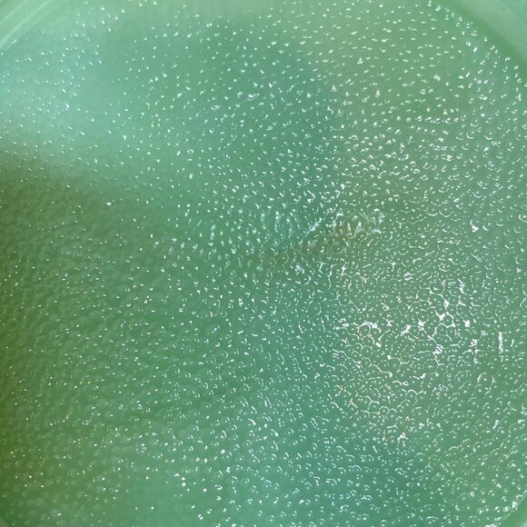 Set Of 3 Vintage Green Glass Leaf-Shaped Plates Decorative Tableware 8-Inch Diam - Picture 7 of 9